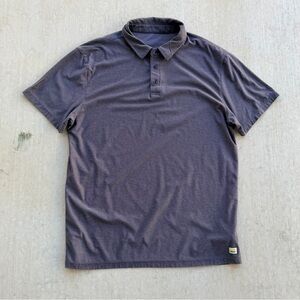Vuori Strato Polo Shirt Men Size Medium Gray Golf Stretch